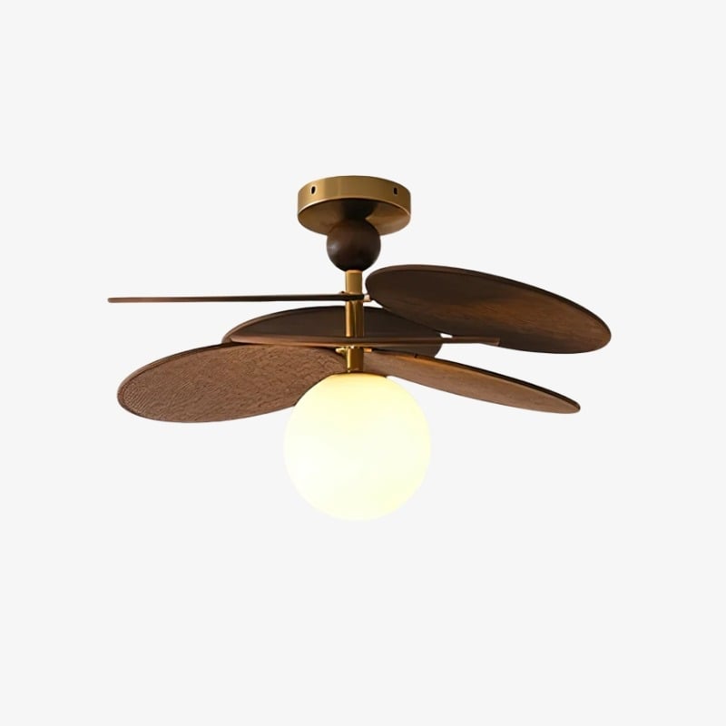 Orrise Cascading Leaf Ceiling Light - Modern Metal and Wood for Bedrooms and Living Rooms | Souliia