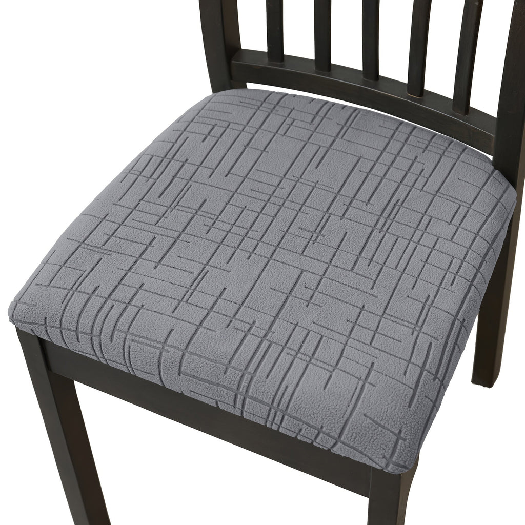 Crossfit Elastic Dining Chair Covers — Cross-Textured Stretch Fabric, Secure Fit