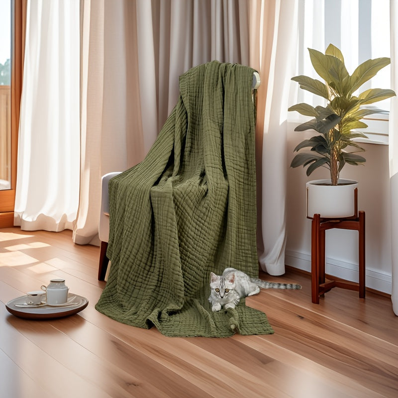 Cloudnest Six-Layer Cotton Gauze Blanket — Lightweight Breathable Weave