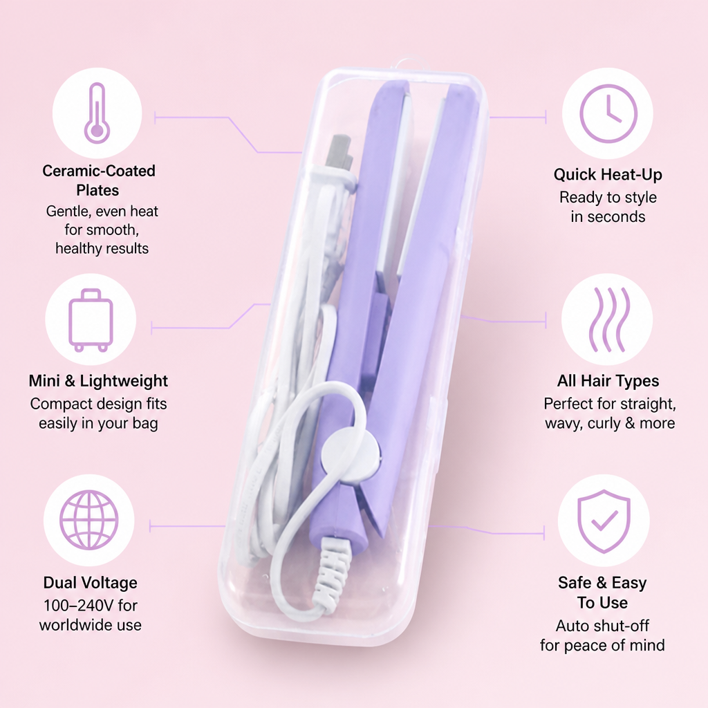 VioraLux Mini Styler — Salon-Perfect Hair That Turns Heads Everywhere You Go - Souliia