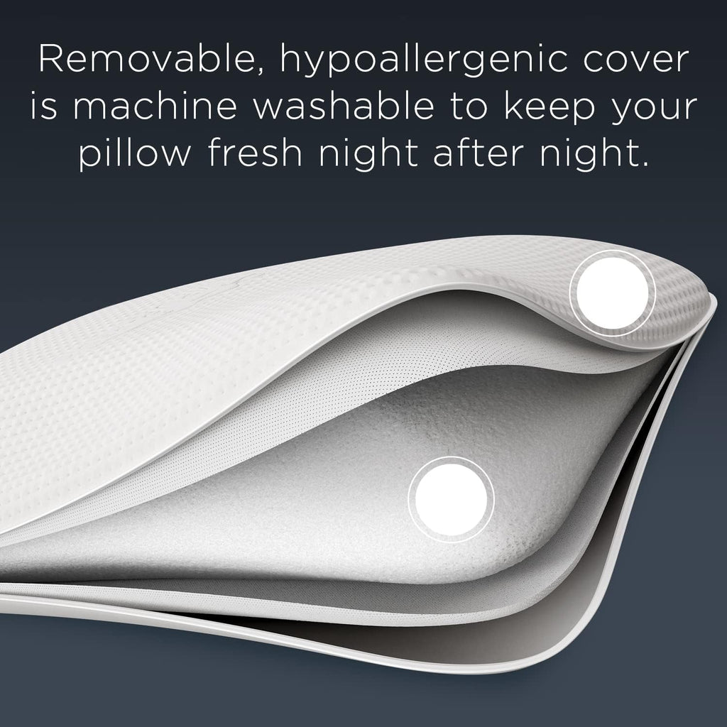Dual-Sided Contoured Foam Pillow for Spinal Alignment