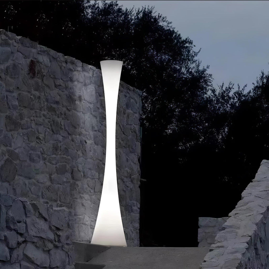 Romantic Simple White Column Floor Lamp M27 | Souliia
