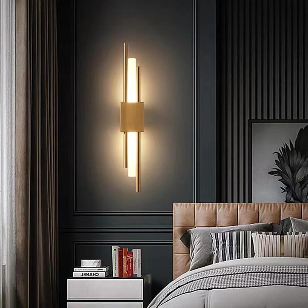 Refined Radiance Marble Accents Wall Light | Souliia