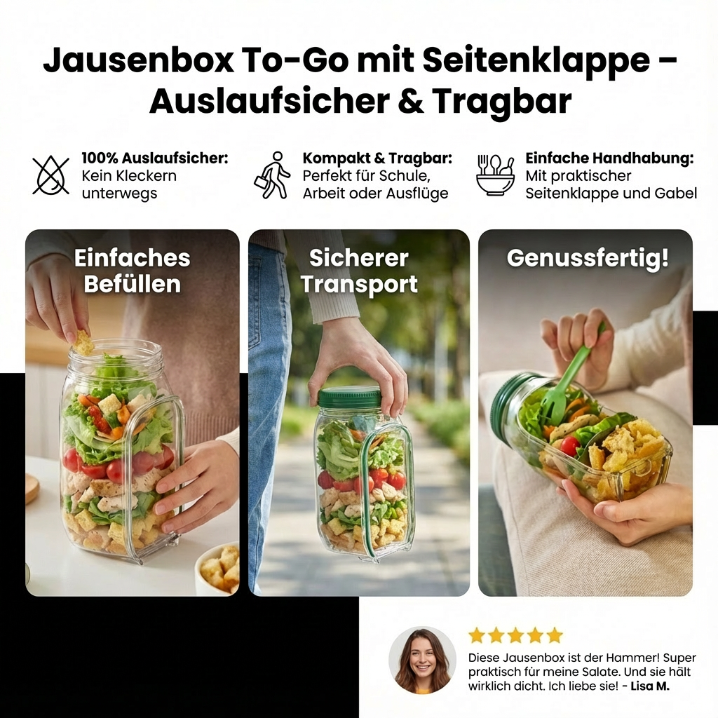 Travel-Friendly Food Container – Keep Meals Fresh, Crunchy, and Spill-Free - Souliia