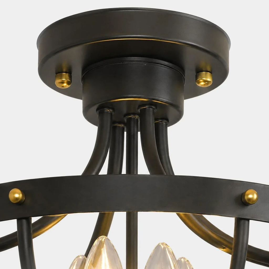 Rustic-tyylinen metallihäkkikattovalaisin | Souliia