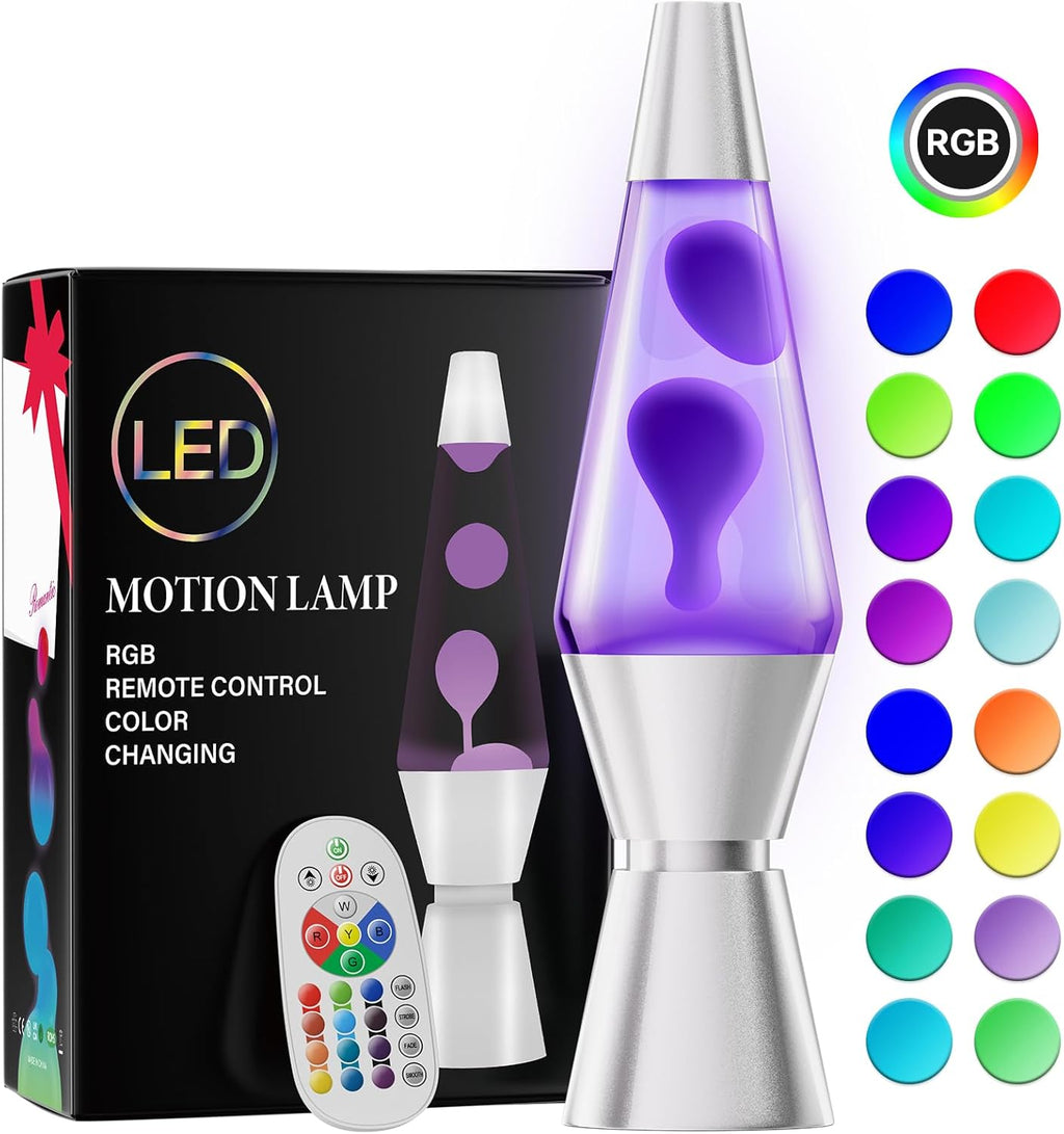 Lampă de lavă LED — lumină relaxantă cu schimbare lină a culorilor