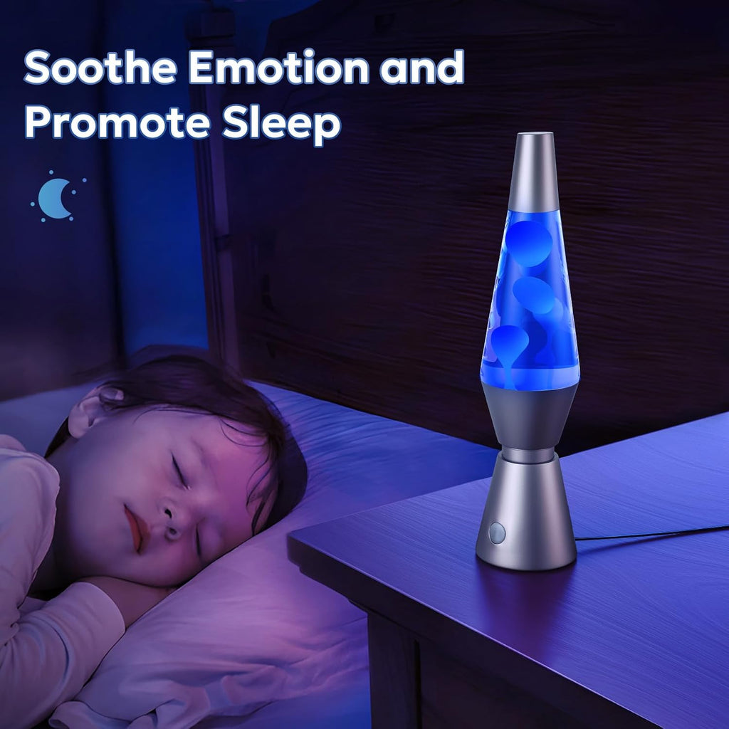 Lampă de lavă LED — lumină relaxantă cu schimbare lină a culorilor