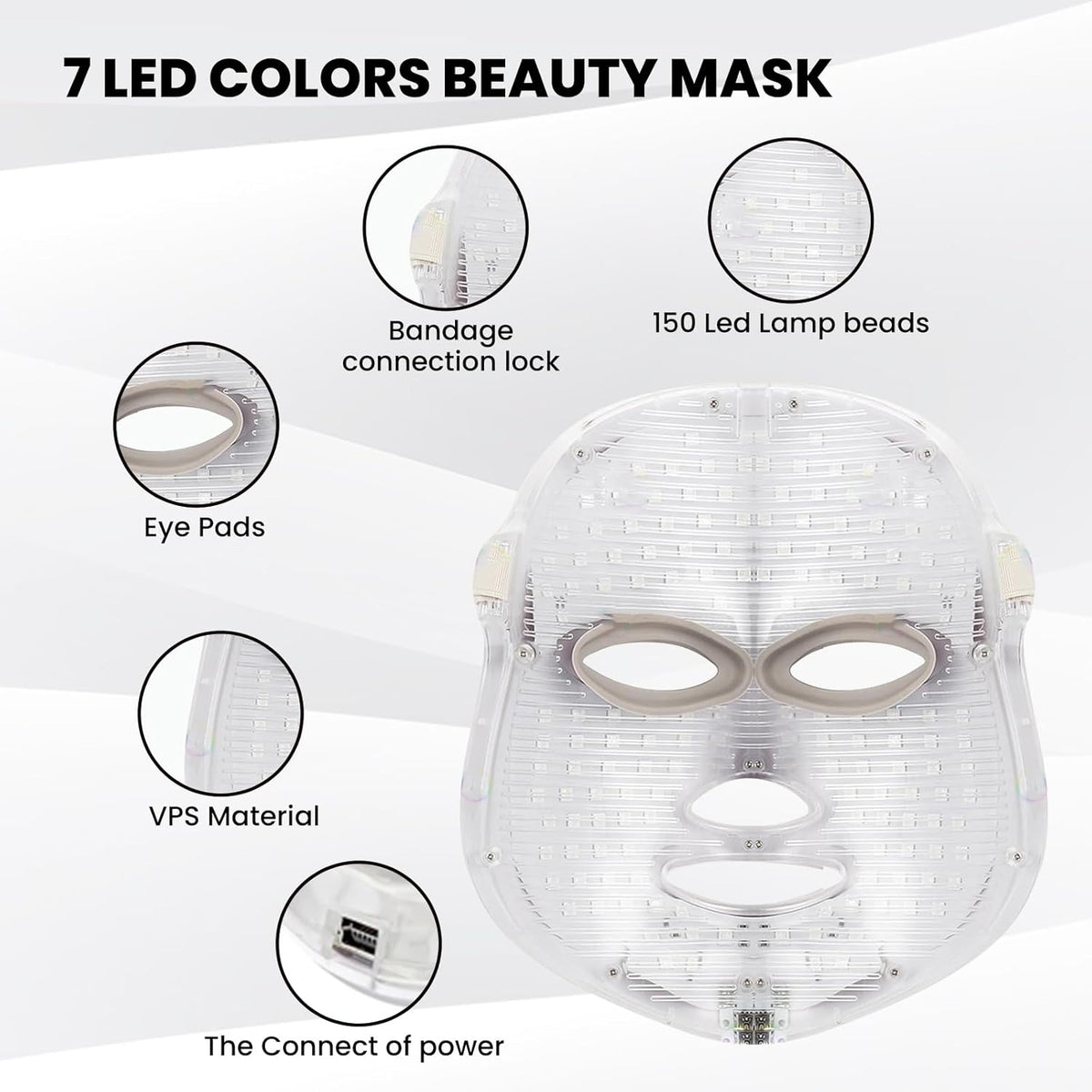 7-Color LED Red Light Facial Therapy Mask — Customizable Care