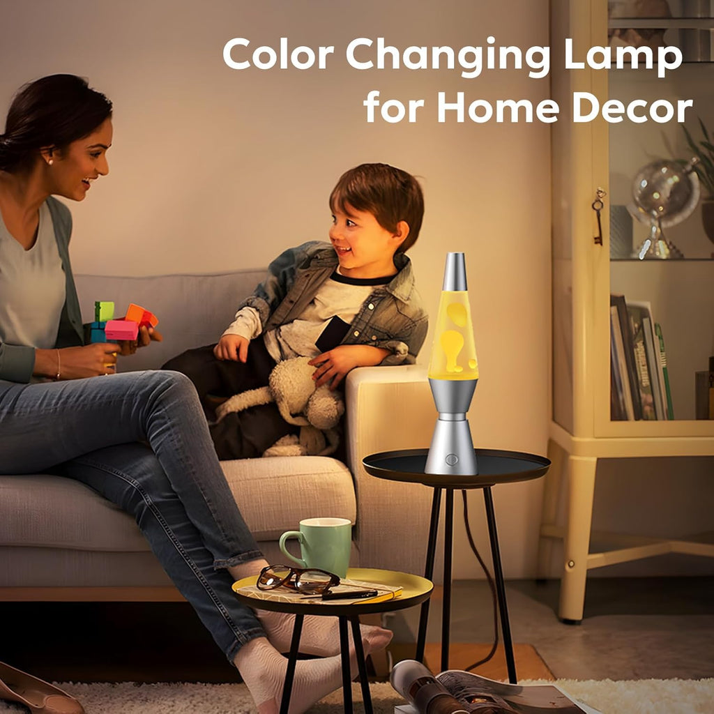Lampă de lavă LED — lumină relaxantă cu schimbare lină a culorilor