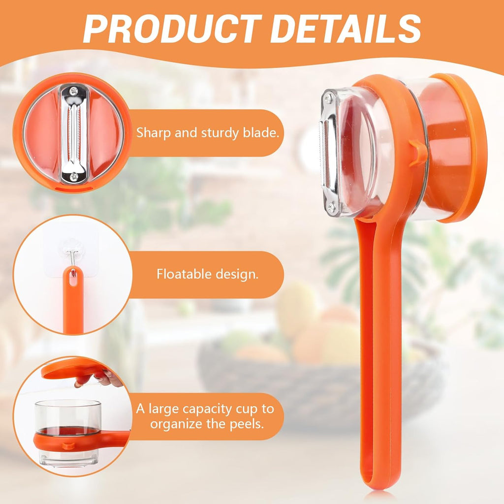 Apple Skin Vegetable Peeler — Dual-Blade Peel Catcher