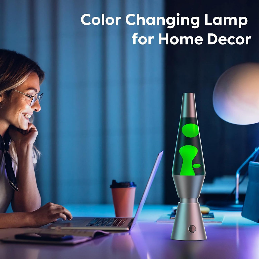 Lampă de lavă LED — lumină relaxantă cu schimbare lină a culorilor