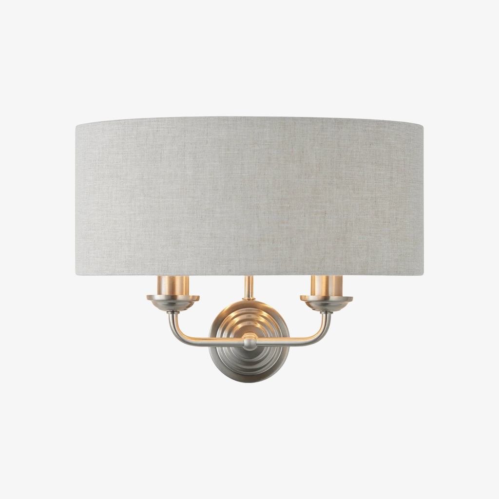 Tela elegante Wandleuchte mit Stoffschirm und feinem Metallrahmen für Wohnzimmer und Schlafzimmer | Souliia