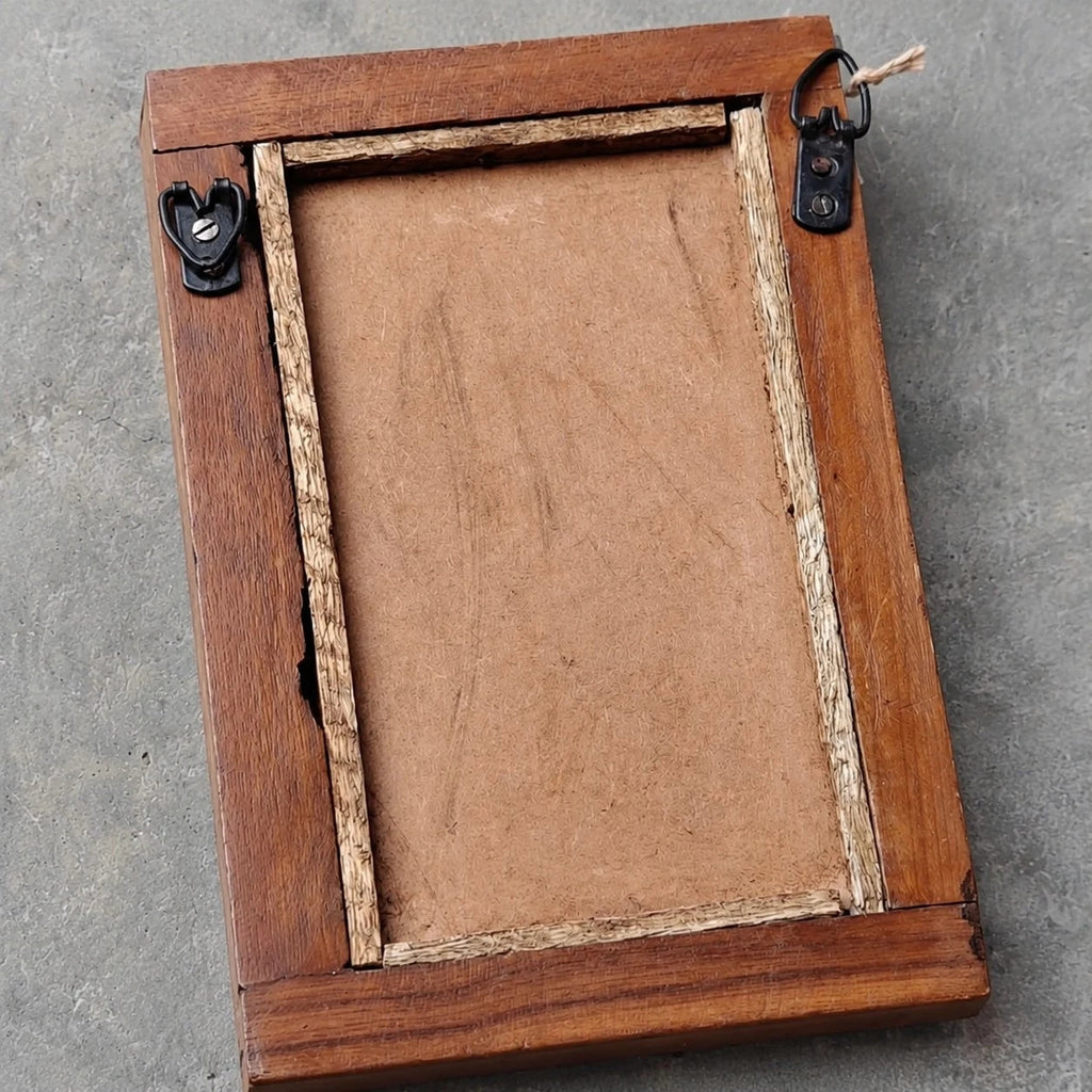 Rustic Carved Wood Arch Wall Mirror | Souliia