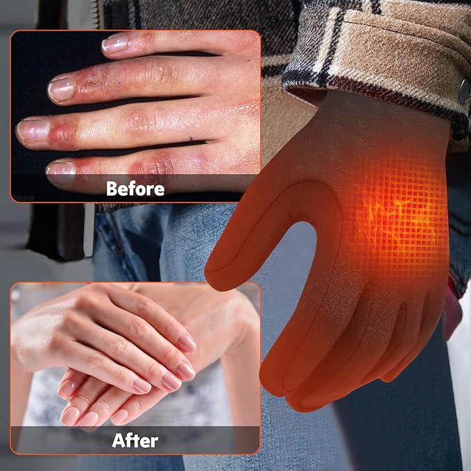 Thin Heated Glove Liners — Far-Infrared Hand Warmers