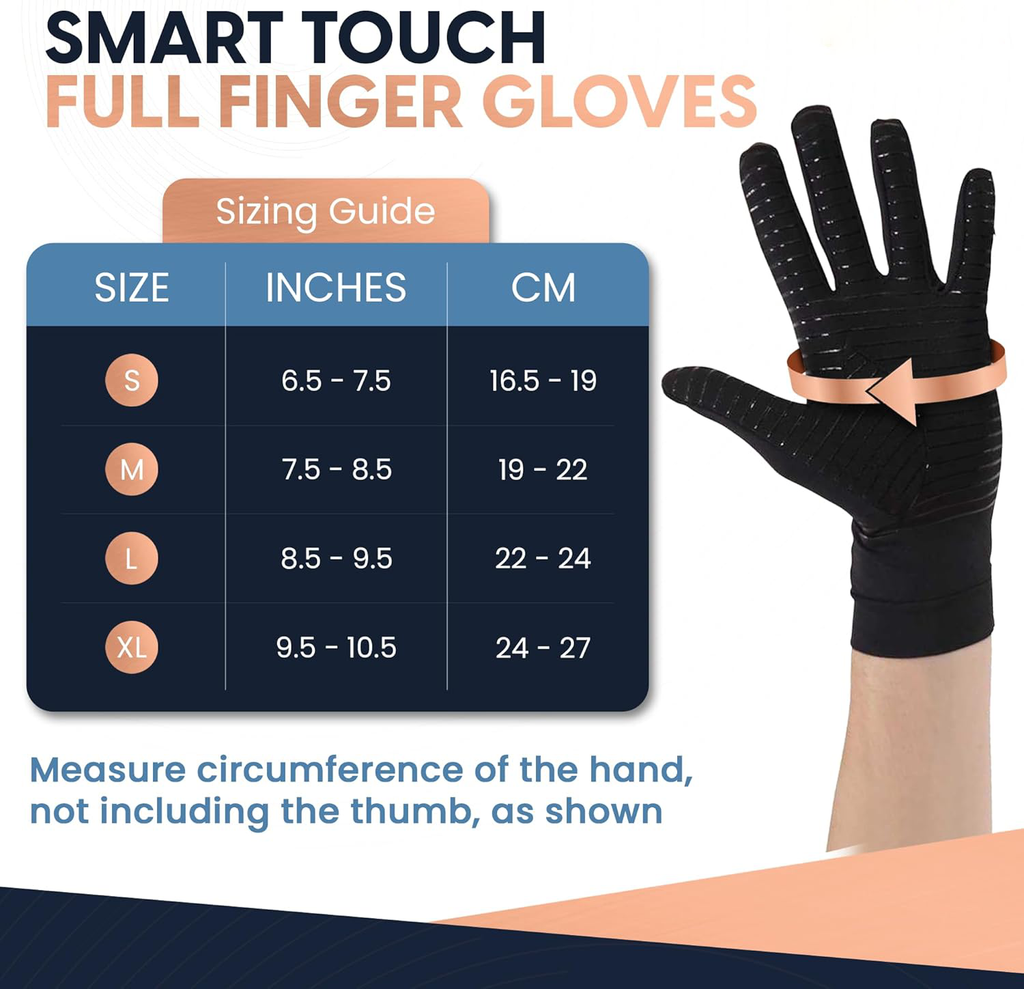 Gants de compression pour l’arthrite, le syndrome du canal carpien et les tendinites