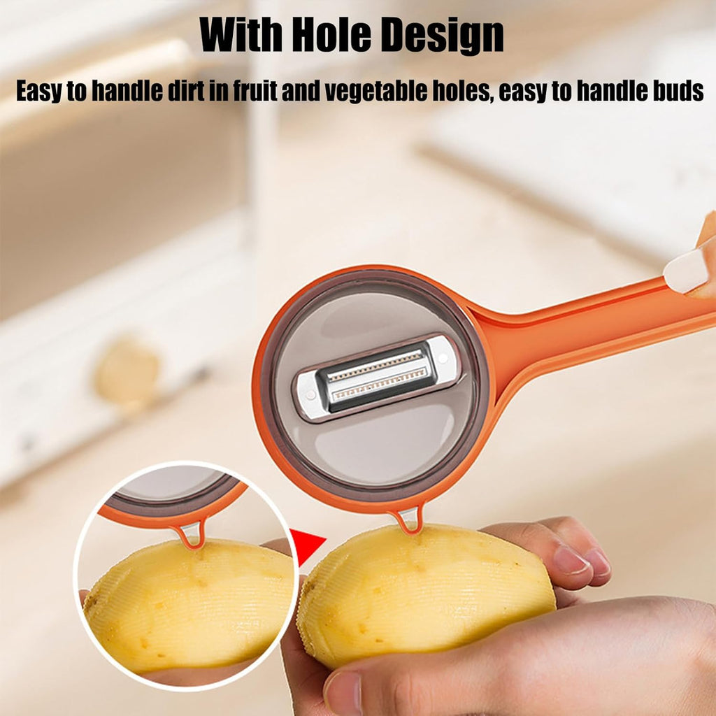 Apple Skin Vegetable Peeler — Dual-Blade Peel Catcher