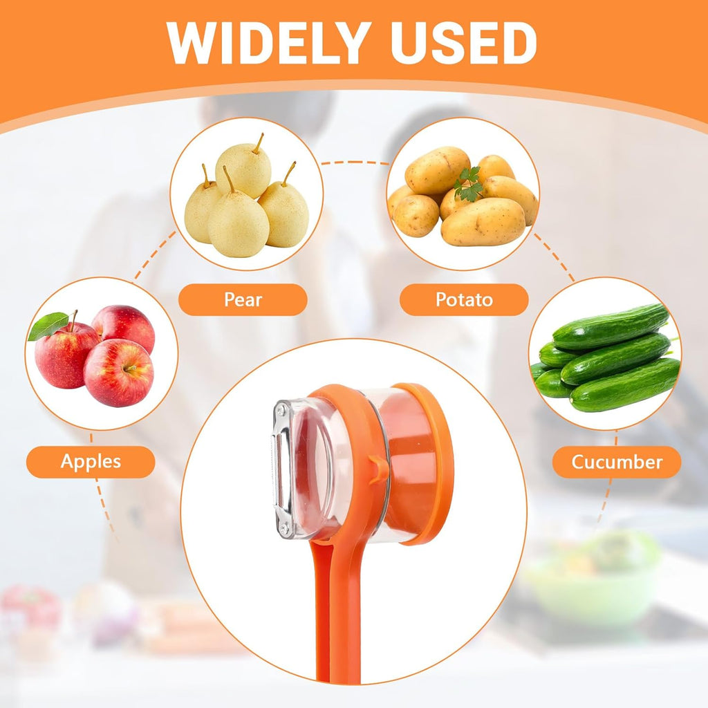 Apple Skin Vegetable Peeler — Dual-Blade Peel Catcher