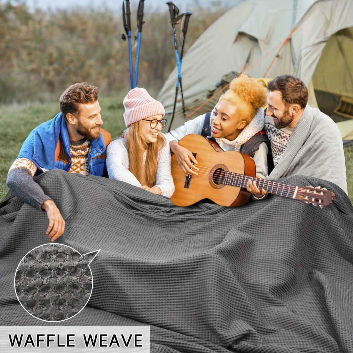 Cloudweave Cozy Waffle Throw Blanket — Lightweight, Durable Everyday Weave