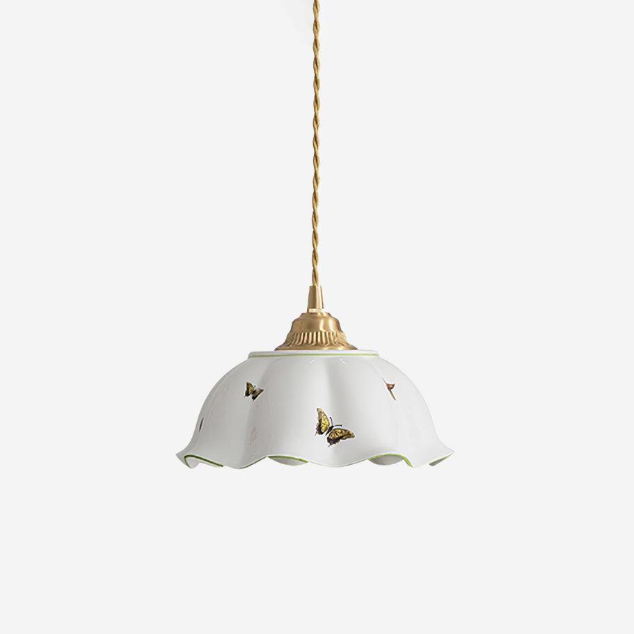 Retro Cream Style Ceramic Pendant Lamp M21 | Souliia