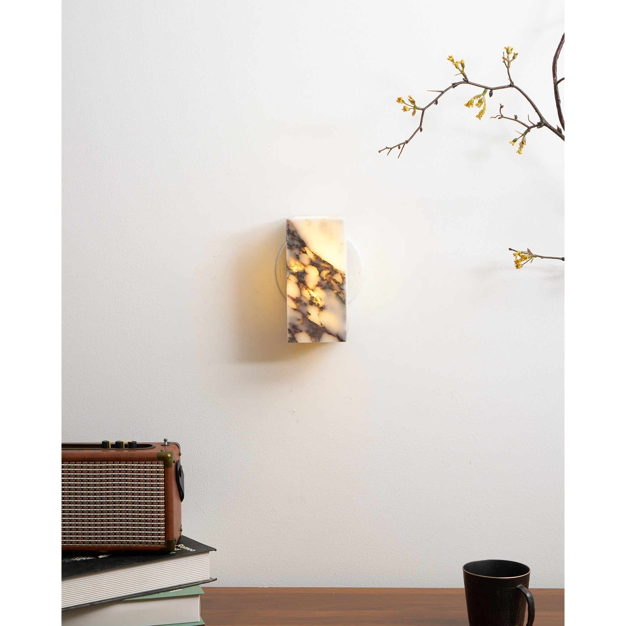 Square Marble Wall Lamp | Souliia
