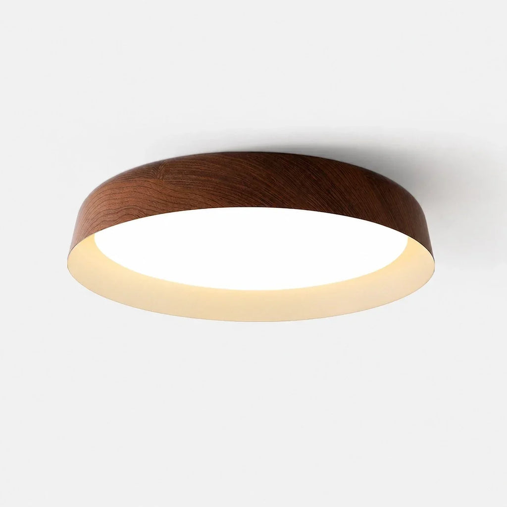 Plafoniera LED color legno in stile wabi-sabi | Souliia