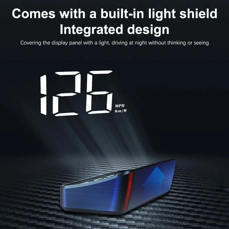 Digitální HUD tachometr do auta — GPS/Beidou displej na čelní sklo