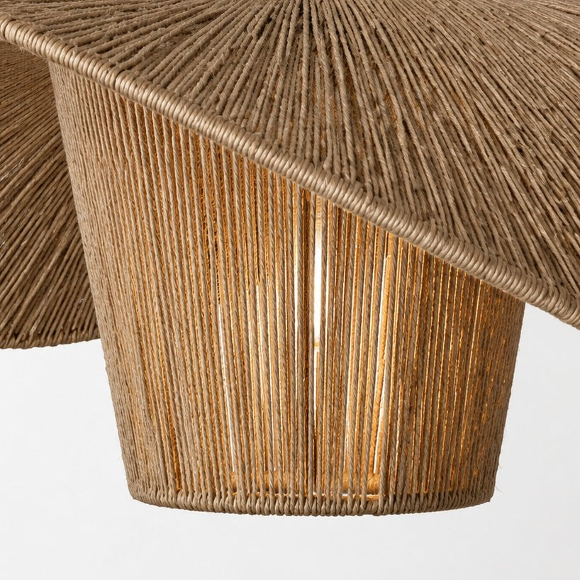 Rattan Hemp Rope Pendant Light for Dining Room | Souliia