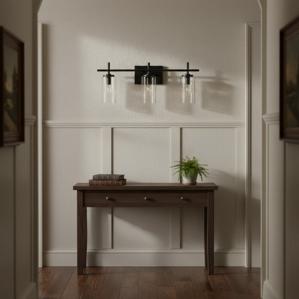 Trivella væglampe med 3 lyskilder – lineær minimalistisk profil og moderne design til gangen | Souliia