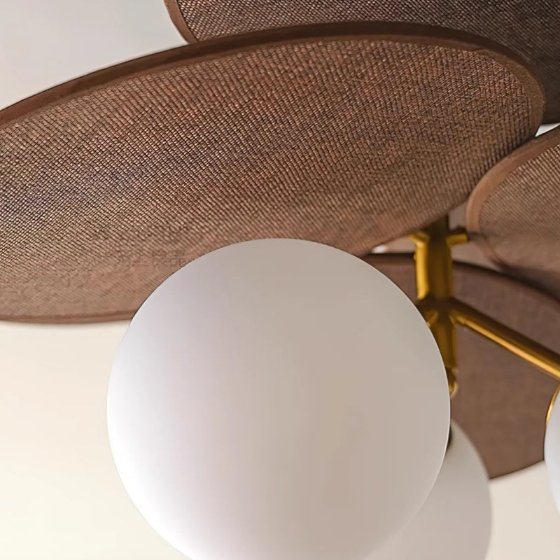 Orrise Cascading Leaf Ceiling Light - Modern Metal and Wood for Bedrooms and Living Rooms | Souliia