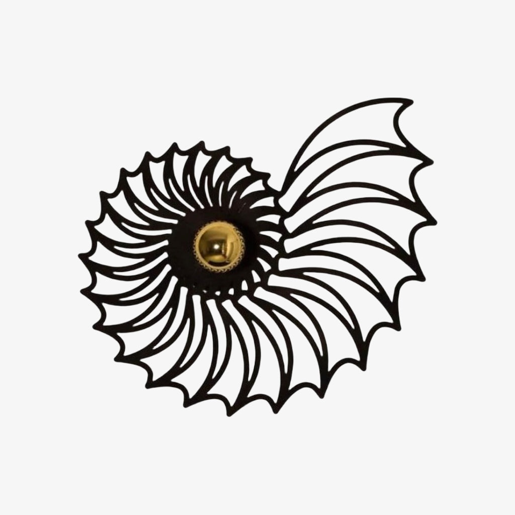 Spiralyn Nautilus-Schalen-Silhouette Moderne Wandleuchte - Beleuchtung für Wohnzimmer | Souliia