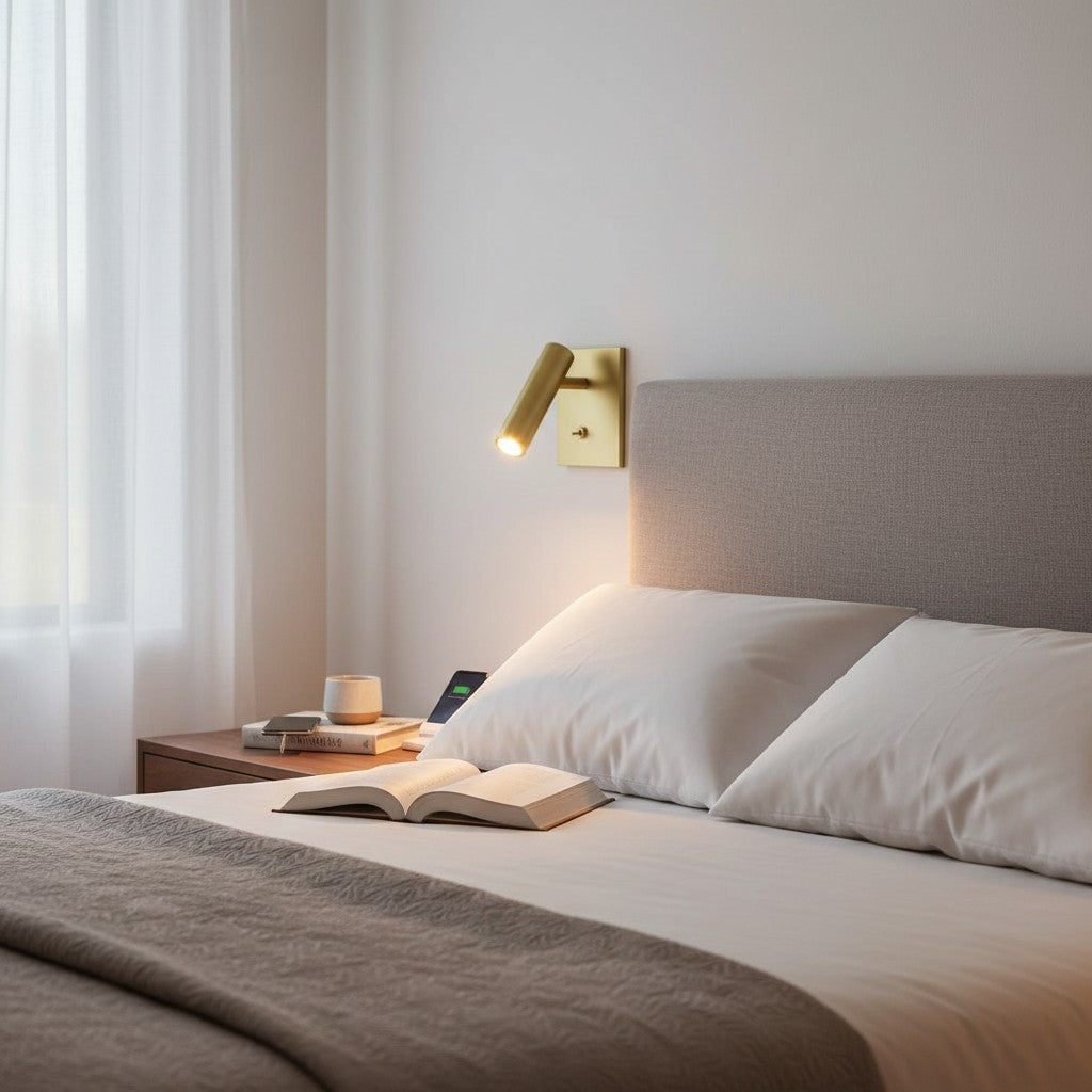 Slimlux Rotatable Minimal Aluminum LED Wall Sconce - Hallway Accent Glow | Souliia