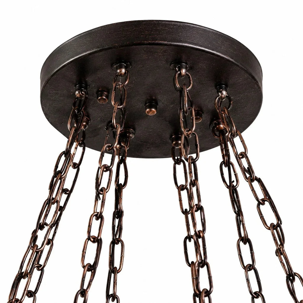 Rustic Industrial Solid Wood Pendant Light Collection | Souliia