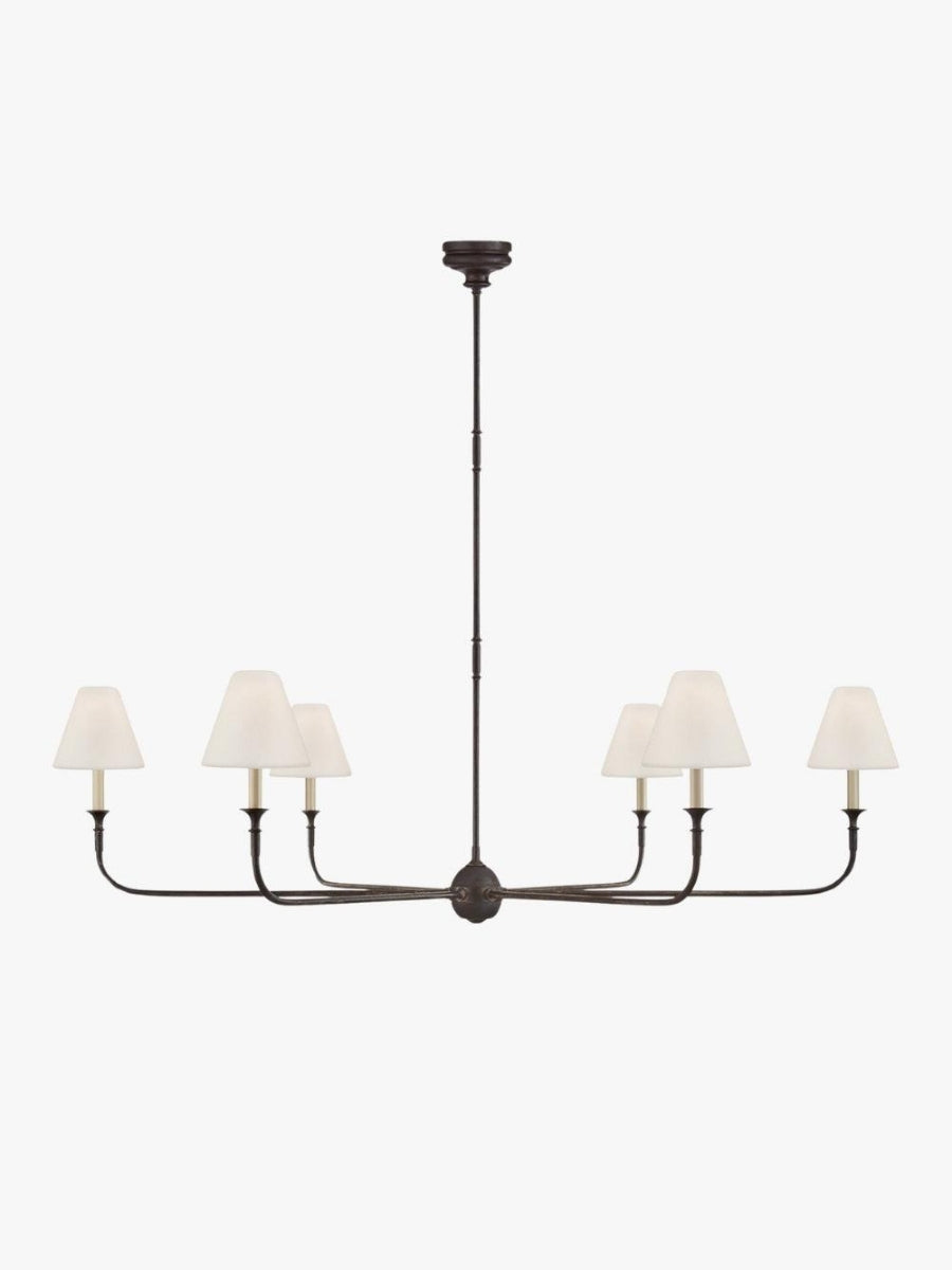 Sleek Chandelier Featuring Layered Linear Silhouette | Souliia