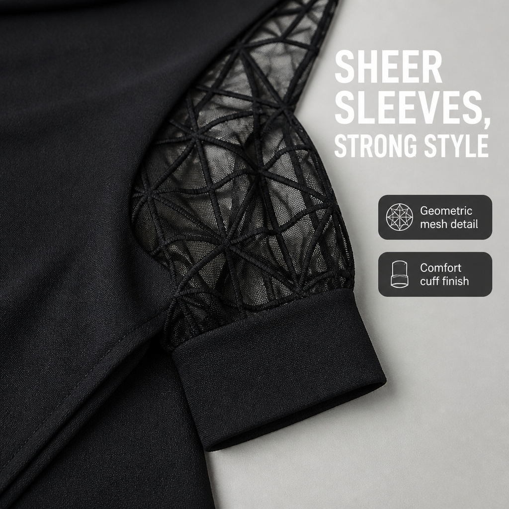 VioraLuxe Black Tunic Dress — Unleash Confidence with Effortless Comfort and Chic Style - Souliia