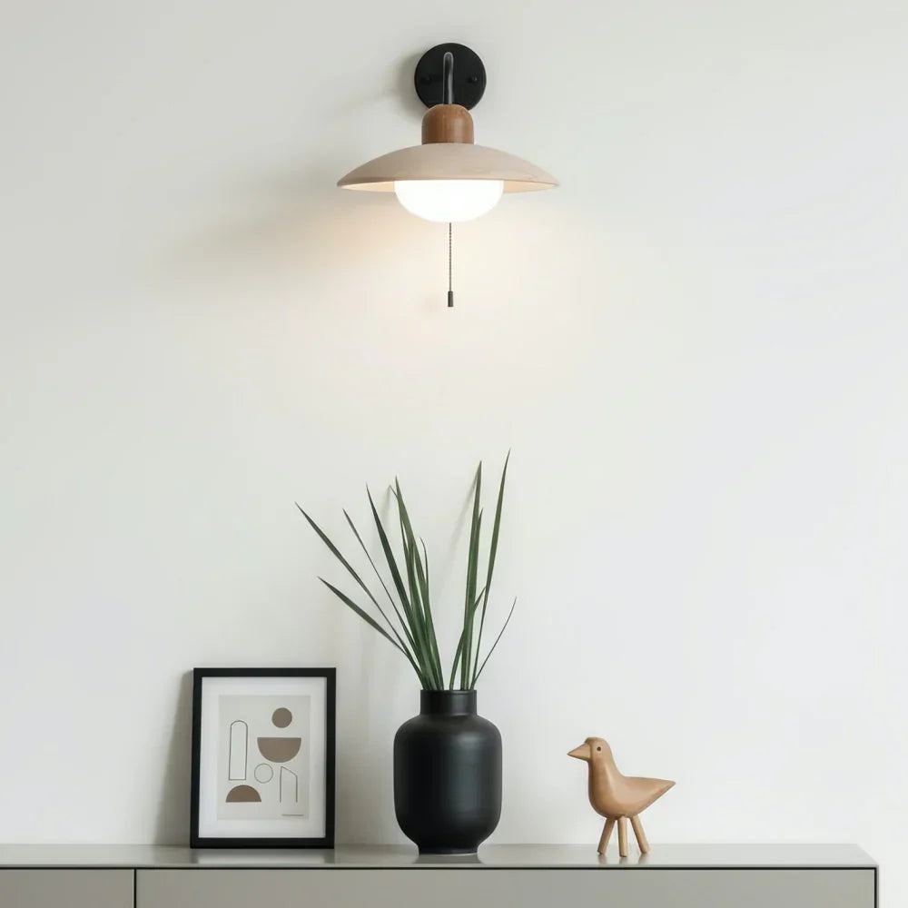 Travira Disc Travertine Wall Light - Modern Minimalist Sconce for Living Room | Souliia