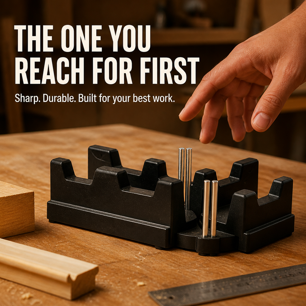 SharpEdgePro — Clamp, Guide & Cut Flawless Trim Corners Without a Power Saw - Souliia