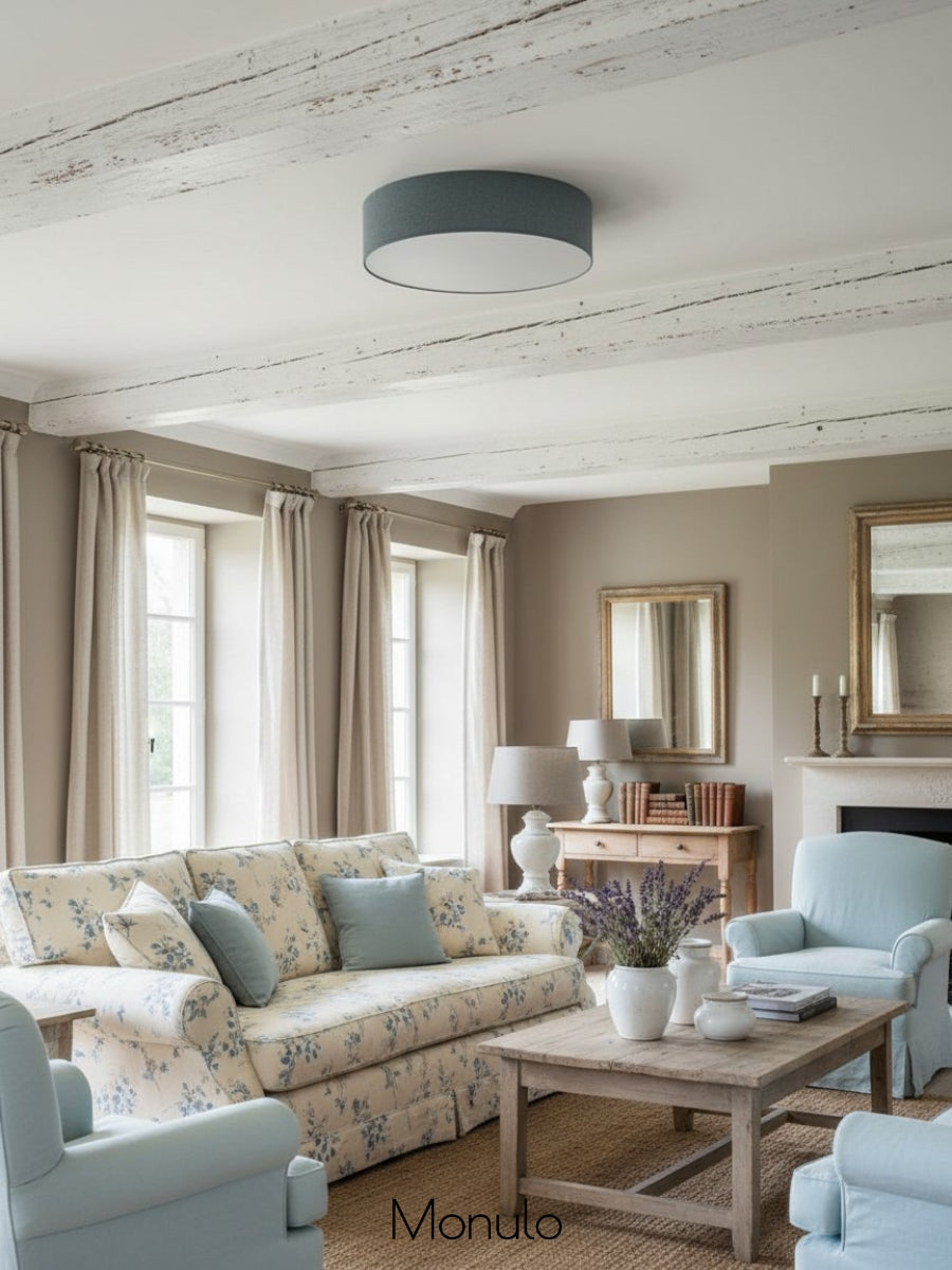 Soft Deckenlampe – Stoff- und Acryl-Rundleuchte für stimmungsvolles Licht | Souliia