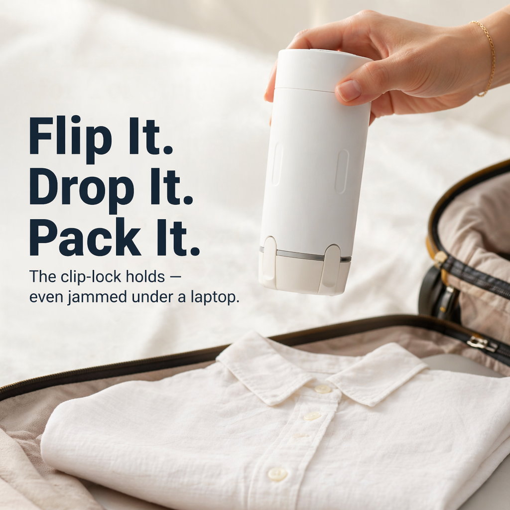 VoyaPack — Pack, Lock & Dispense All Four Toiletries From One Case - Souliia
