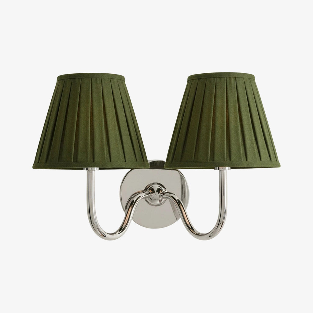 Luvora Fabric Shade Wall Sconce with Drum Shade - Classic Pleated Sconce Light | Souliia