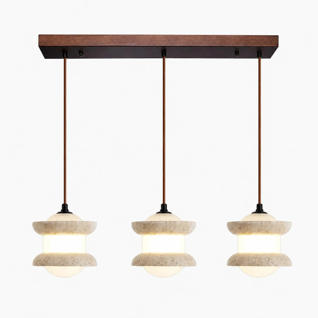 Travertine Stone Pendant Light | Souliia