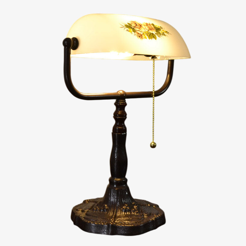 TF Tivanny Floral Stained Glass Desk Lamp - Vintage Table Light for Bedroom Study Living Room | Souliia