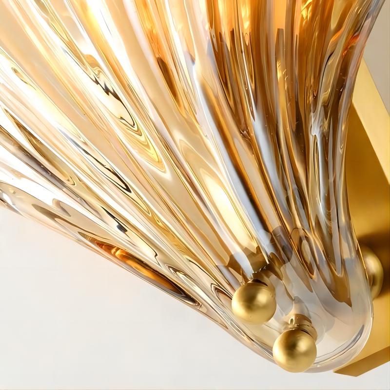 Shellora Stylish Shell Wall Light – Sculptural Glass and Metal Wall Lamp for Home N44 | Souliia