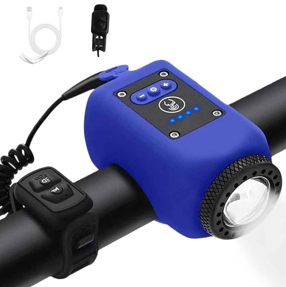 USB Rechargeable Bicycle Light with Built-in Horn - Souliia