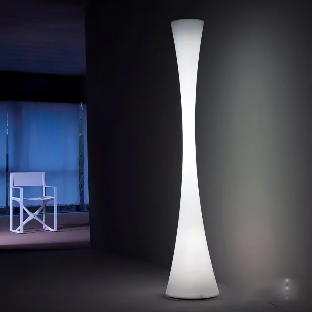 Romantic Simple White Column Floor Lamp M27 | Souliia