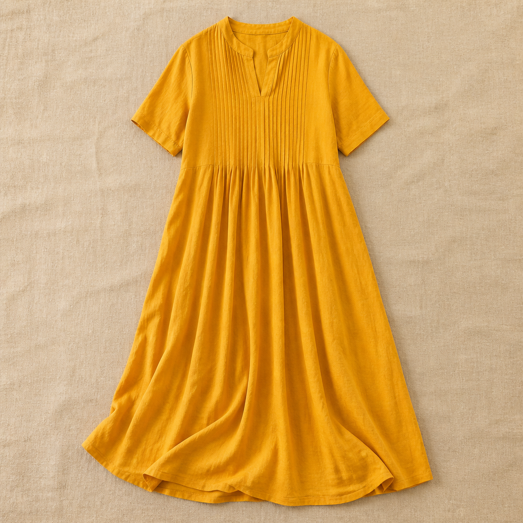 VexaLuxe Pleated Dress — Unleash Effortless Grace and All-Day Cool Confidence - Souliia