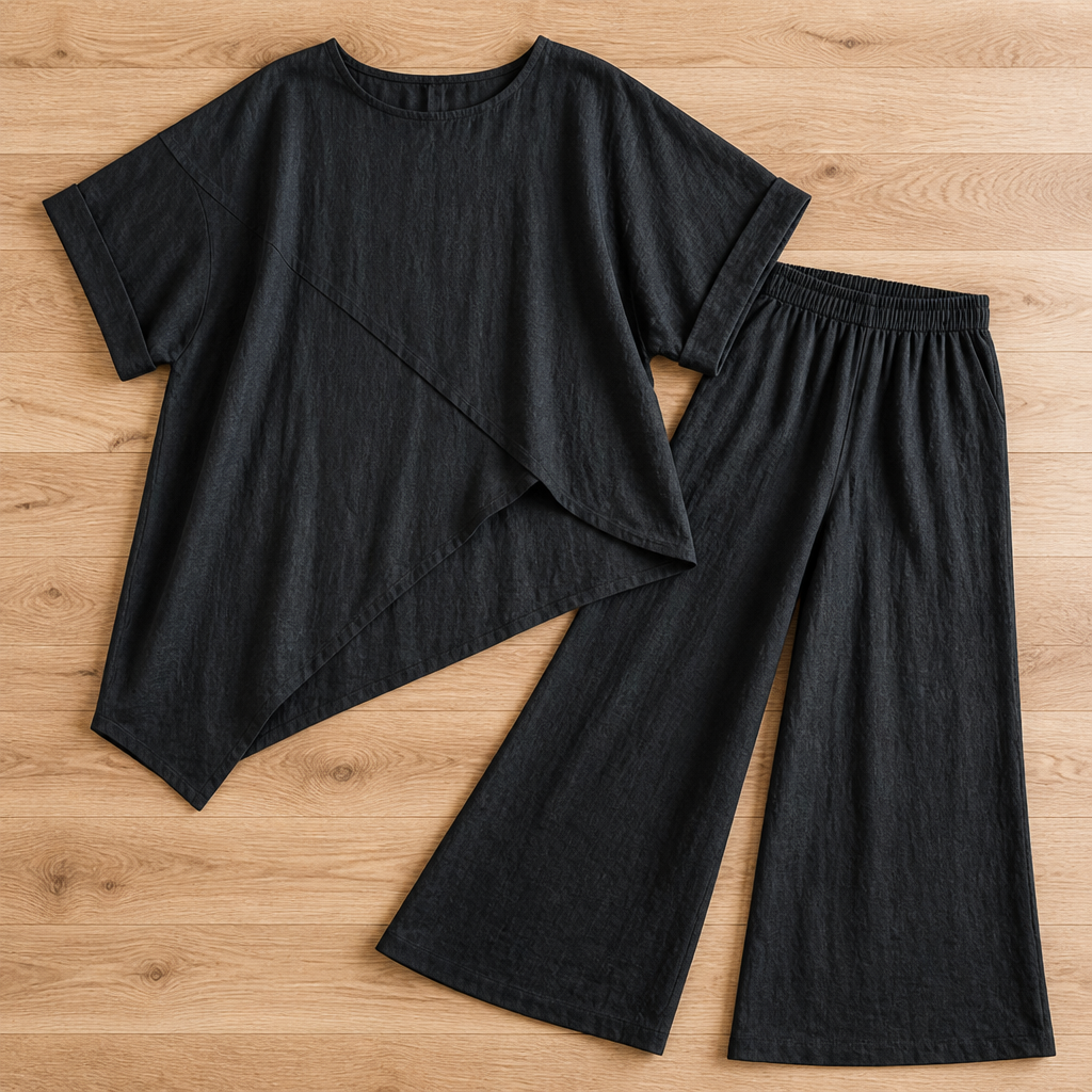 SerenaAura Two-Piece Loose Set — Unleash Effortless Confidence with Every Move - Souliia