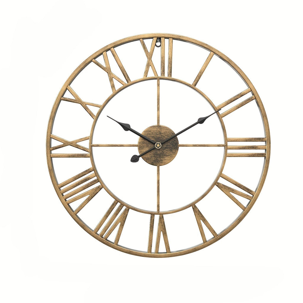 Serenetime Classic Round Wall Clock — Metal Frame, 30cm Diameter, Silent Sweep