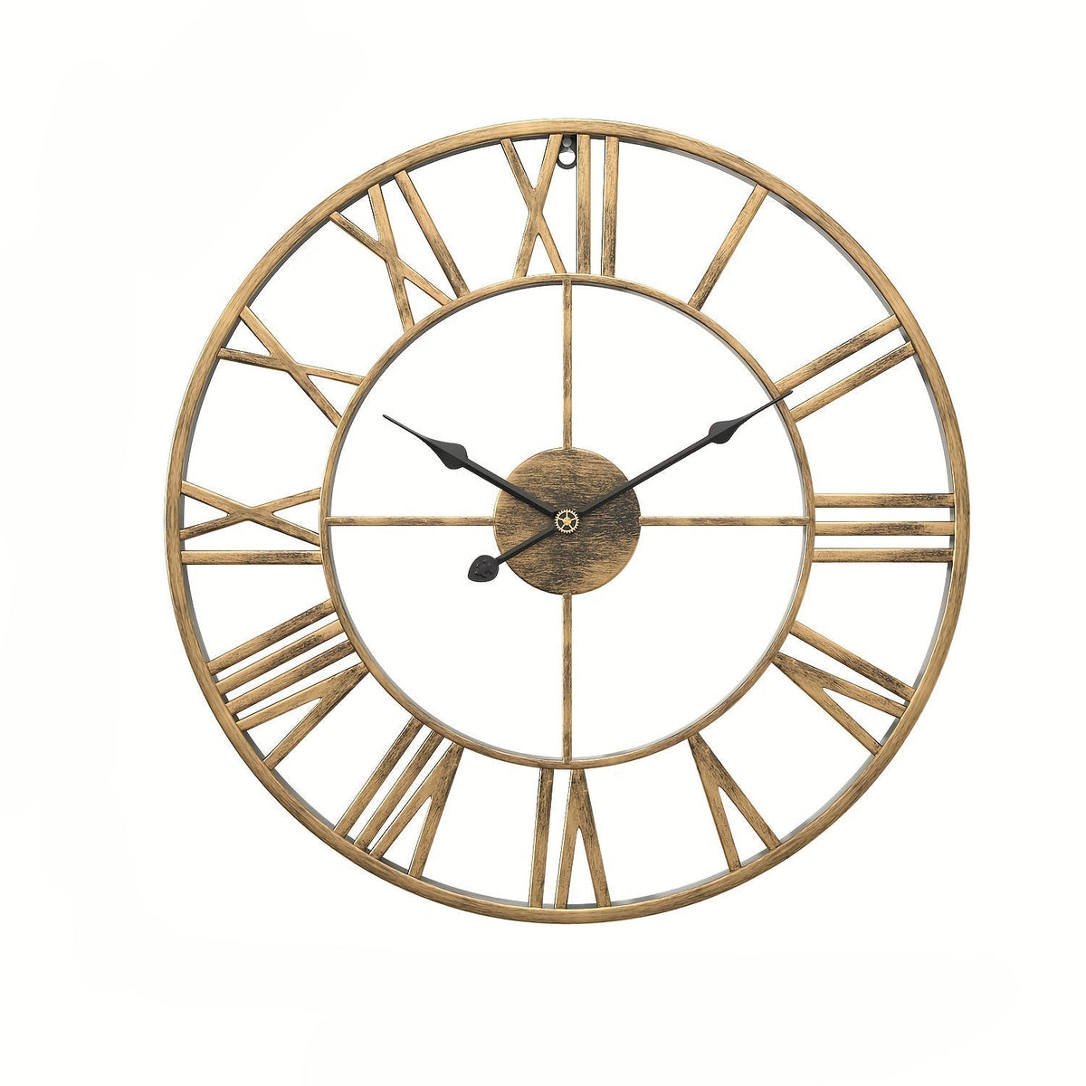 Serenetime Classic Round Wall Clock — Metal Frame, 30cm Diameter, Silent Sweep