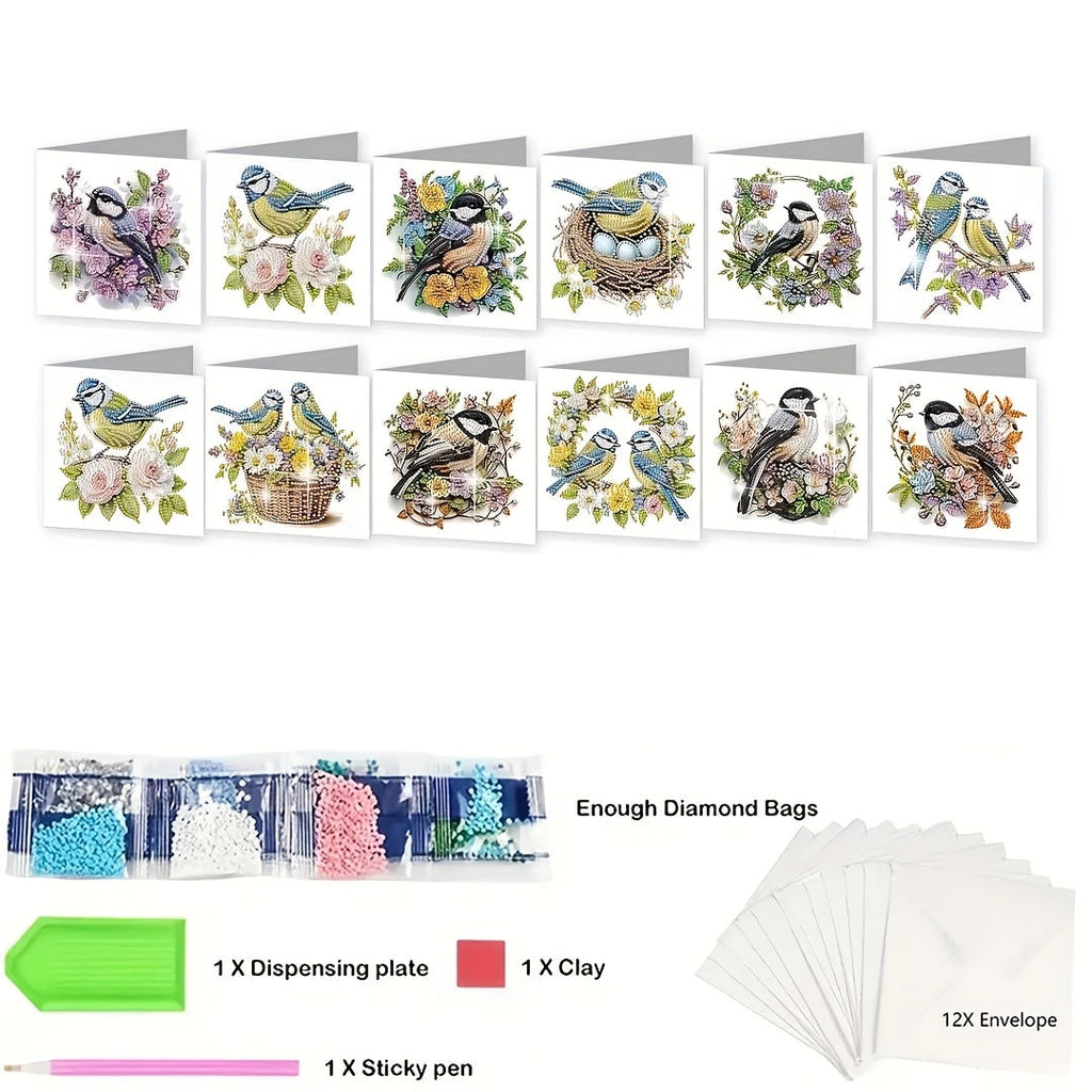 Set of 12 Greeting Cards for Diamond Painting - Souliia