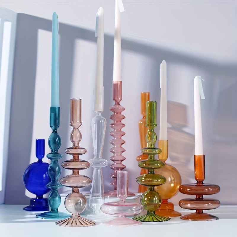 Auravine Glass Vase & Candle Holder — Sculptural, Minimalist Profile